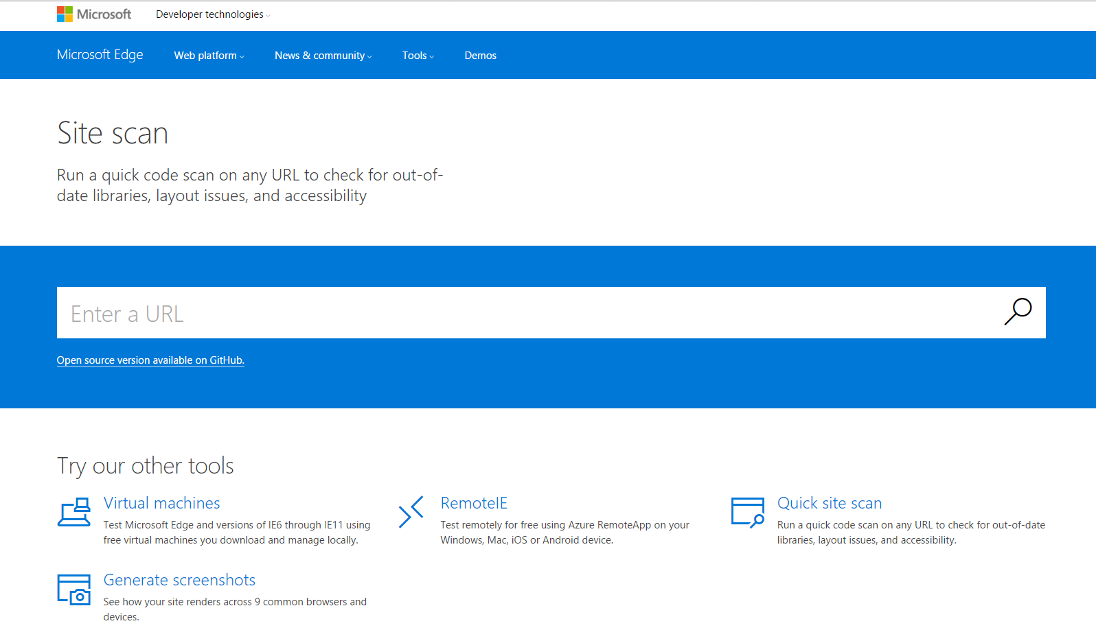 Microsoft Site Scan