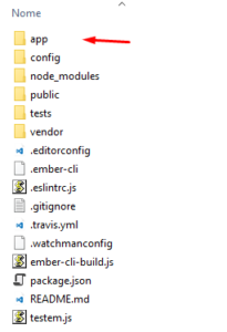 Pastas do Ember